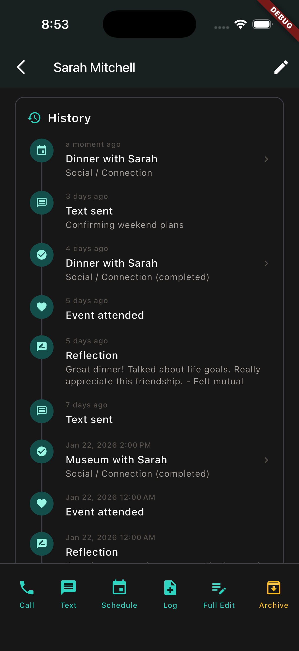 Connection History